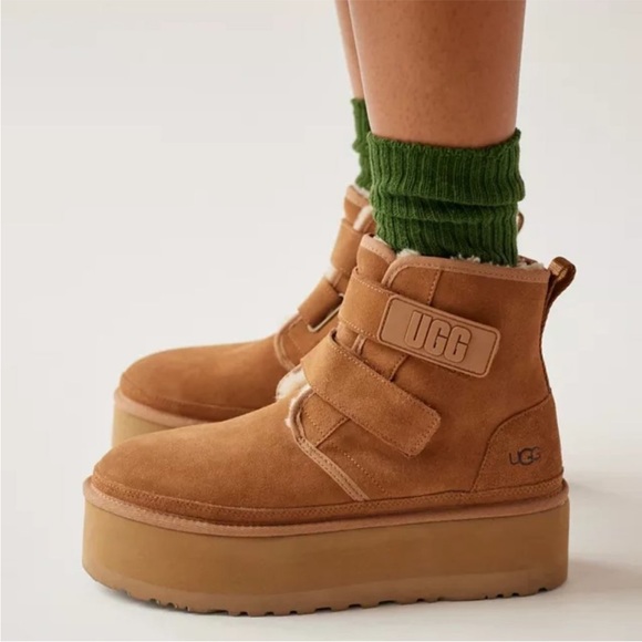 UGG | Neumel Platform Boots In Chestnut Suede NEW - Picture 5 of 15